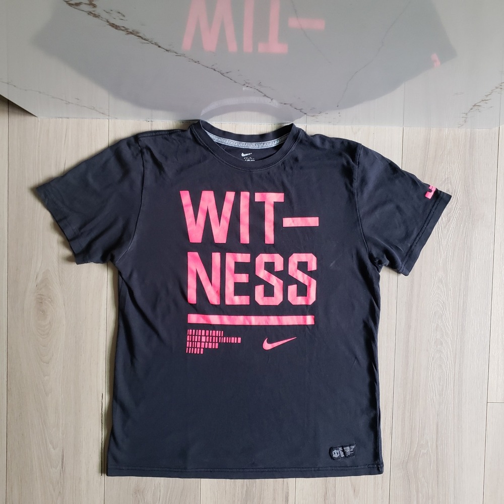 Nike Shirt Mens 2XL Black LeBron Witness‎ Graphic Short Sleeve Tee Y2K